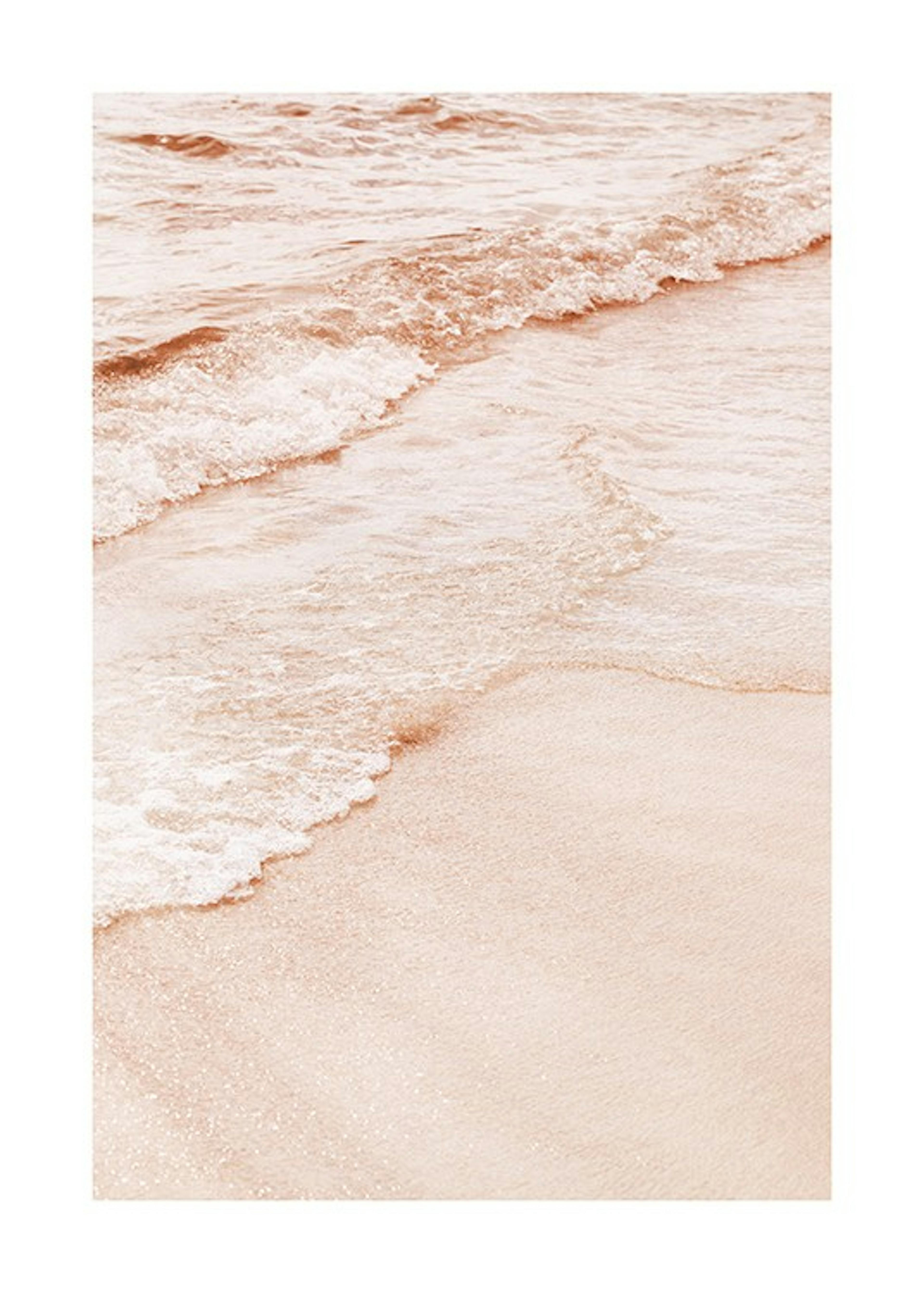 Peach Colored Beach Print 0