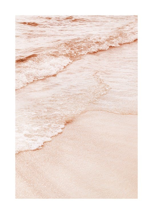 Peach Colored Beach Poster 0