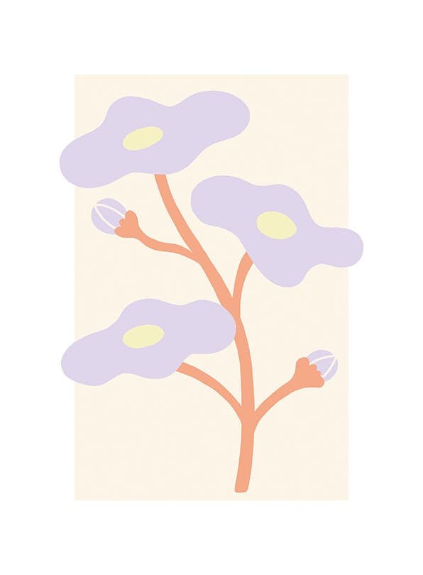 Lilac Flower Plakat (21x30 cm)- Zoé Tondut X Desenio