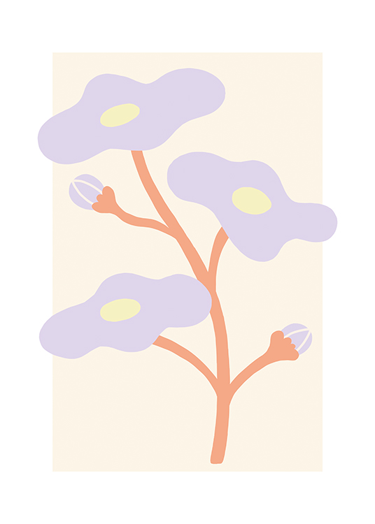 Lilac Flower - Blomster i pastel desenio.dk