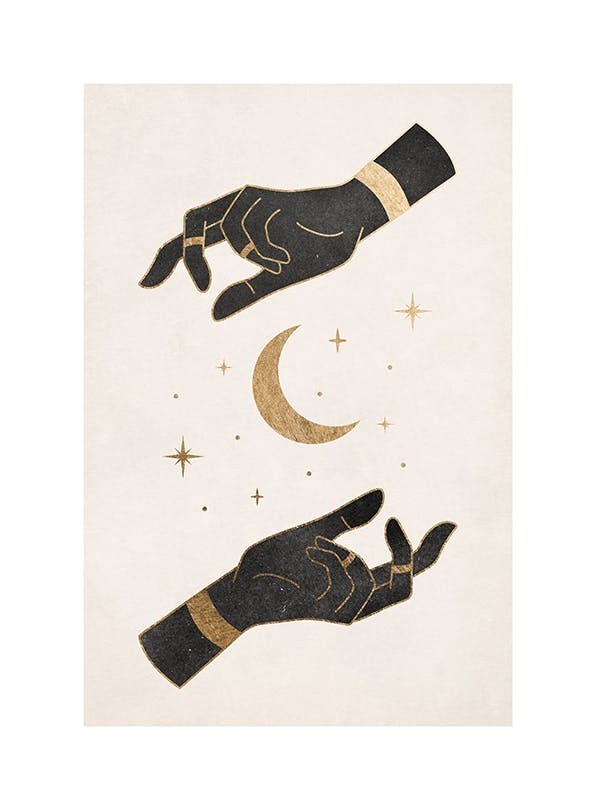 Mystic Hands Plakat (21x30 cm)- Monica Geuze X Desenio