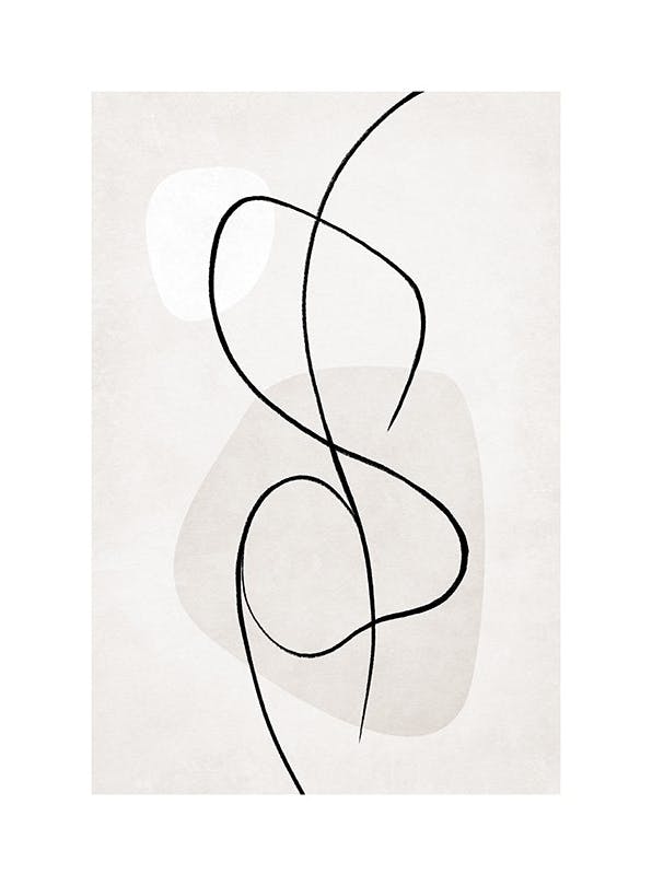 Artful Lines No3 Poster (50x70 cm) - Line Art
