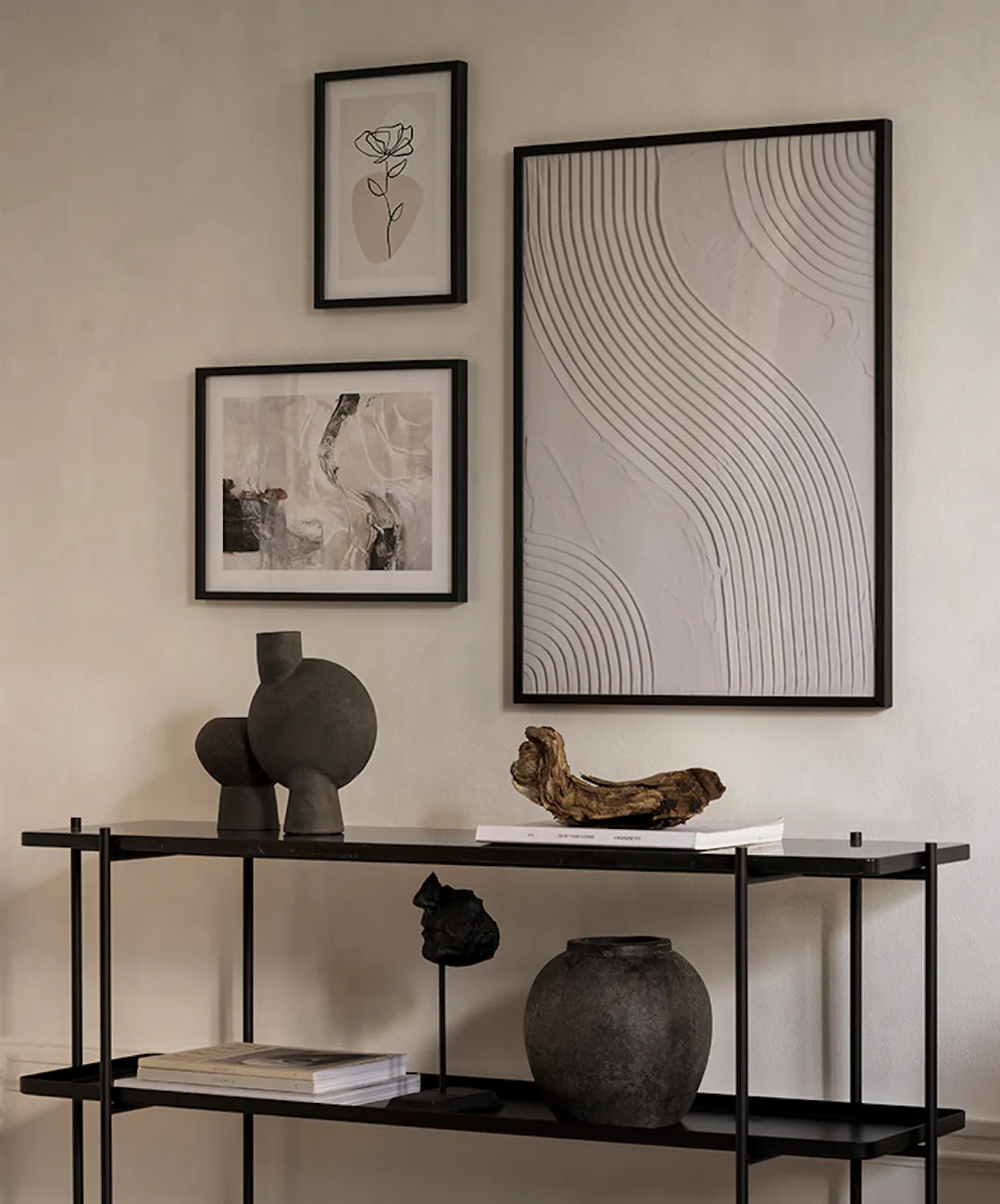 View of Minimalist Wall Art gallery wall