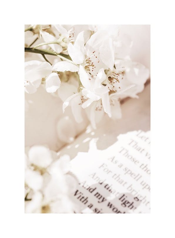 Prints - Flowers and Letters Print (30x40 cm) - Floral prints