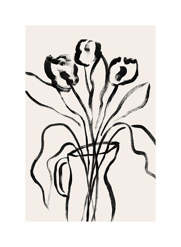 Blooming Vases No2 Plakat (50x70 cm)- Obrazy