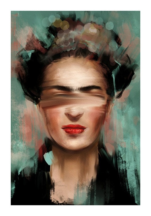 Kahlo in Green Affiche 0