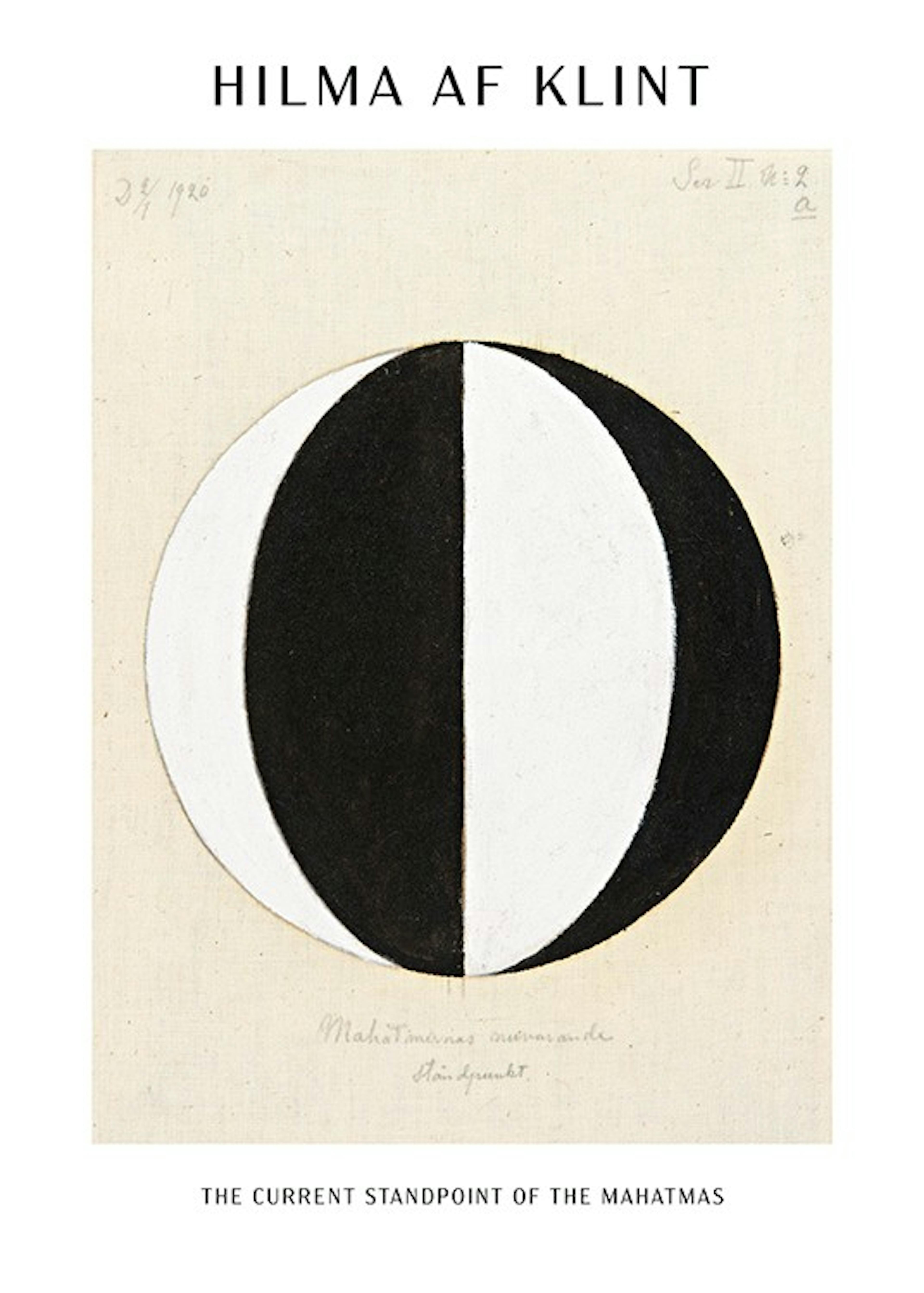 Print - The current standpoint of the mahatmas by Hilma Af Klint