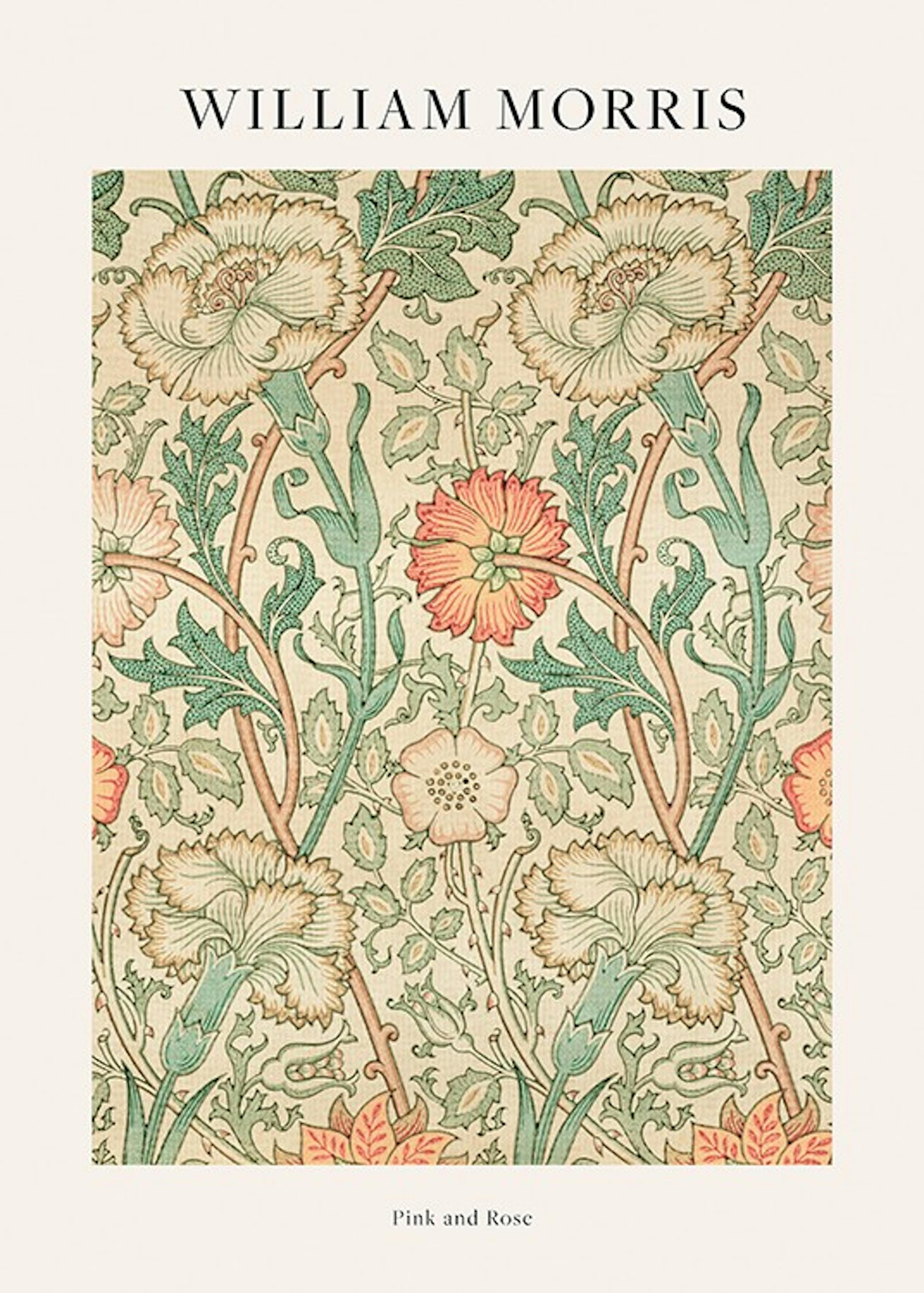 William Morris - Pink and Rose Affiche 0