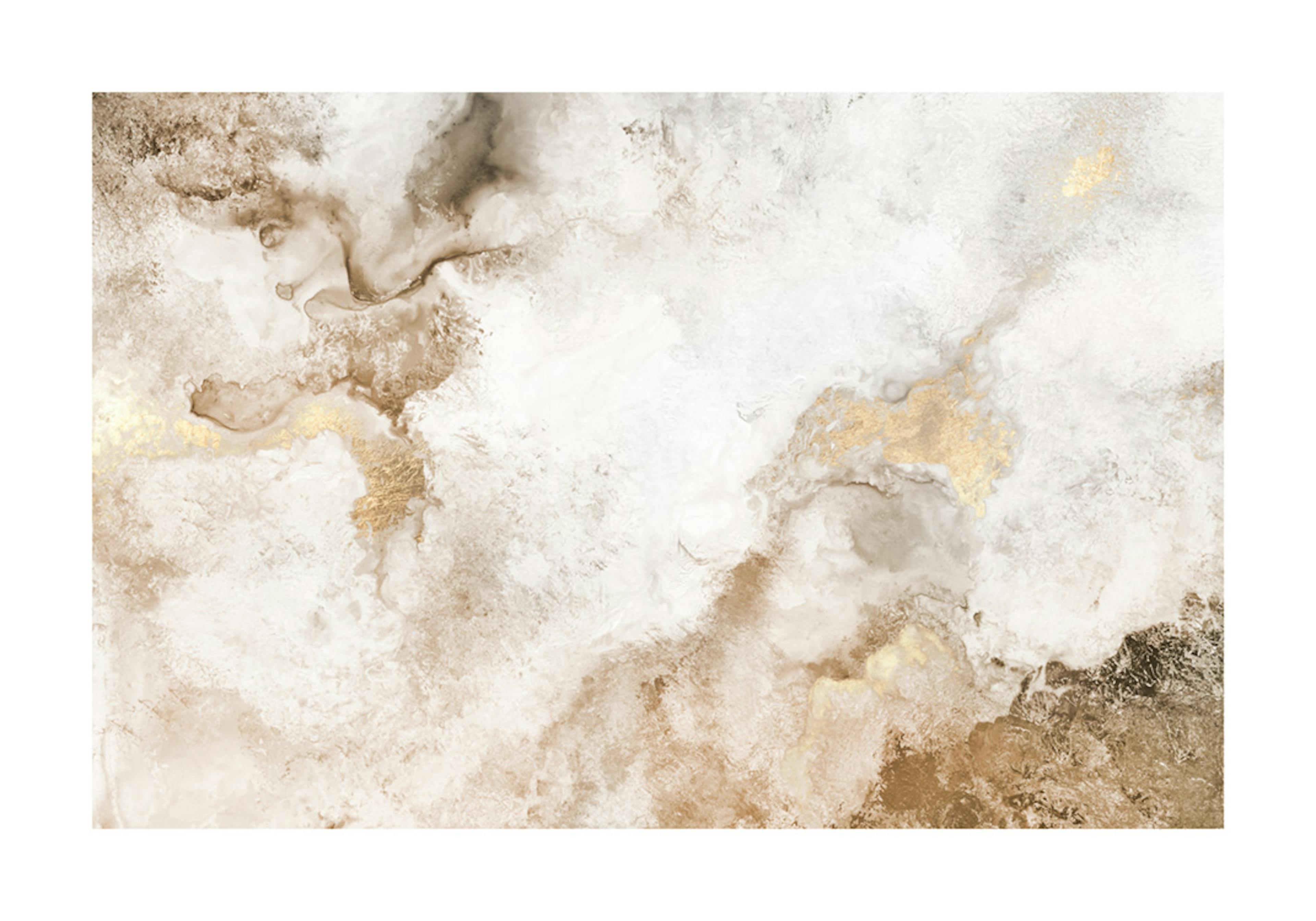 Beige Golden Flow No2 Poster 0