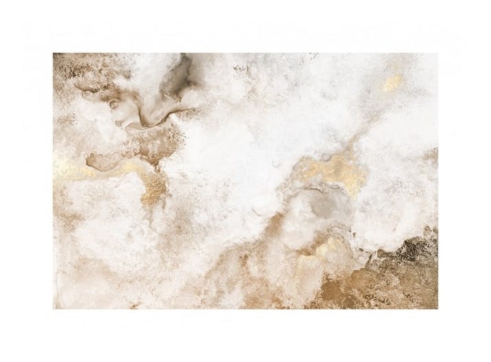 Prints - Beige Golden Flow No2 (40x50 cm) - Abstract art prints