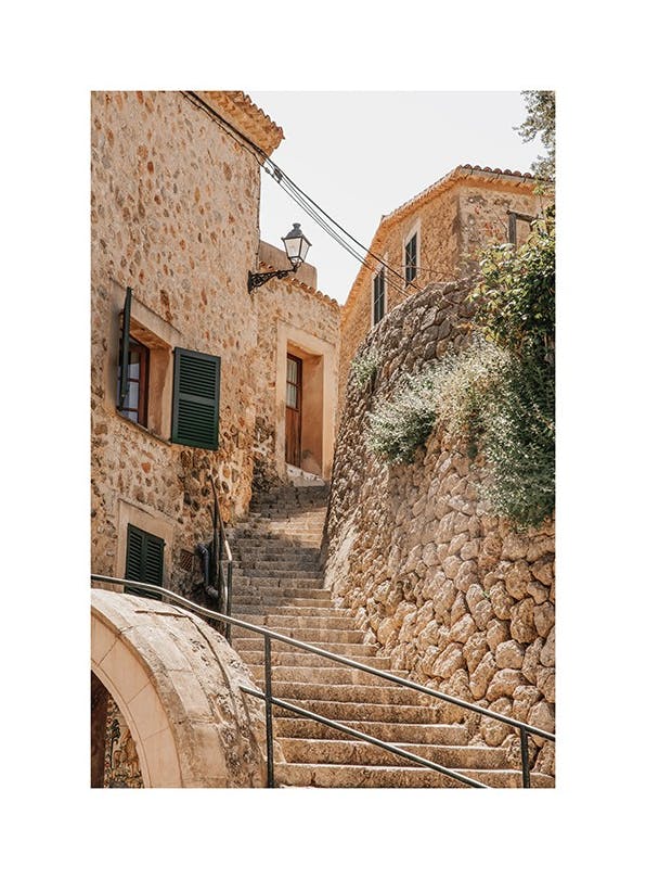 Stairs Of Deia Print (30x40 cm)- Maps & cities posters