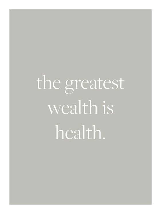 Health is Wealth Affiche 0