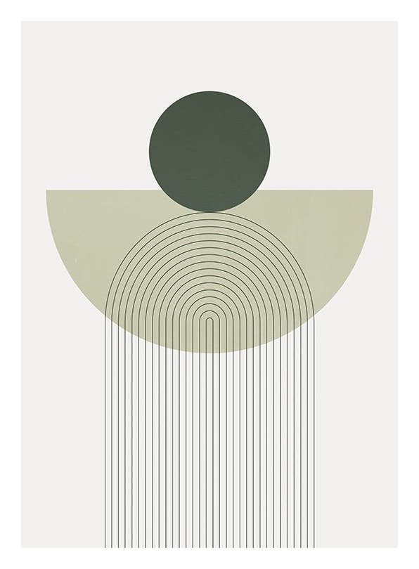Geometry in Green Poster (30x40 cm)