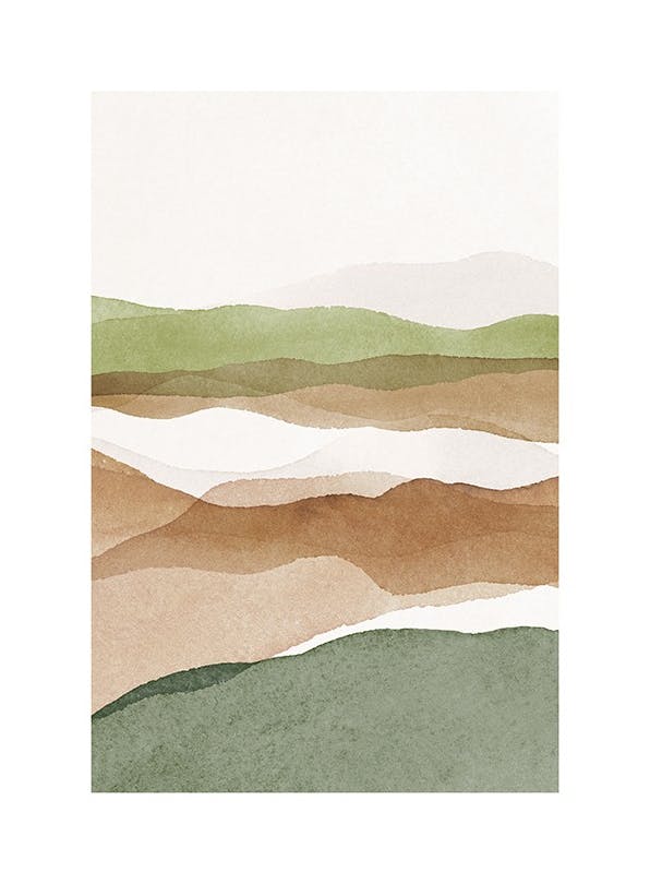 Aquarelle Landscape No2 Poster (30x40 cm) - Moderne kunst