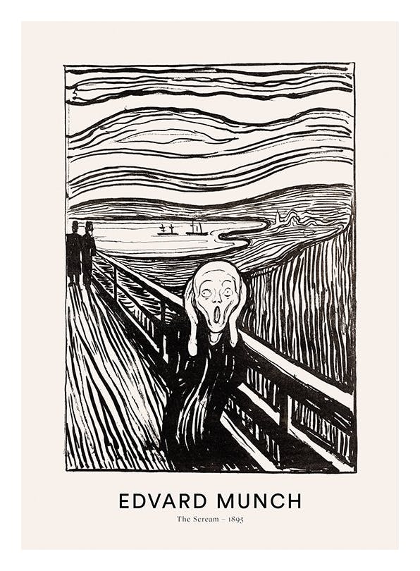 Edvard Munch - The Scream Plakat (50x70 cm)- Obrazy sławnych malarzy