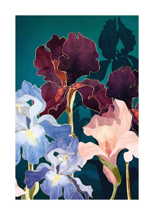 Iris Abstract Plakat 0