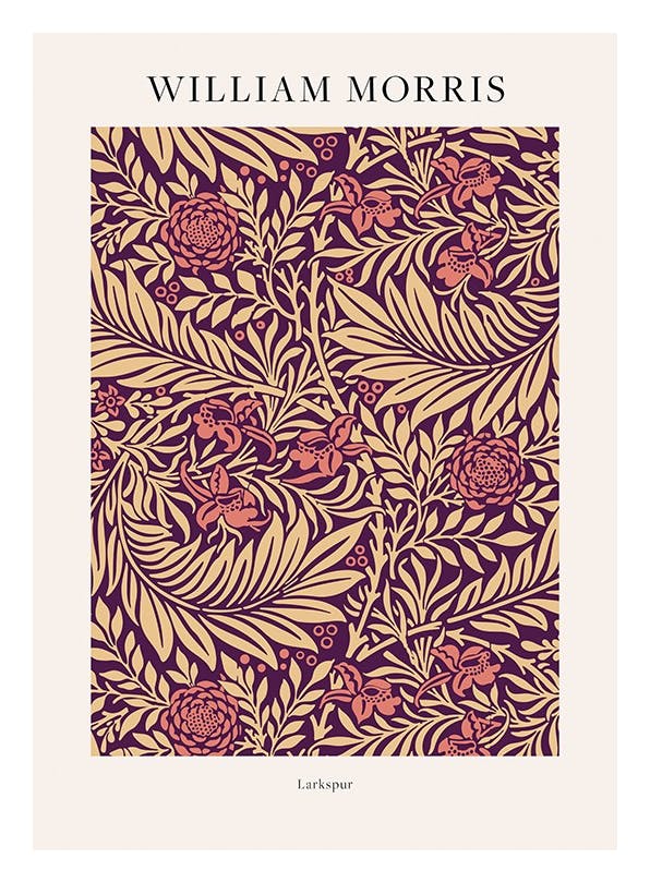 Prints - William Morris - Larkspur No2 Print (30x40 cm) - William Morris Prints