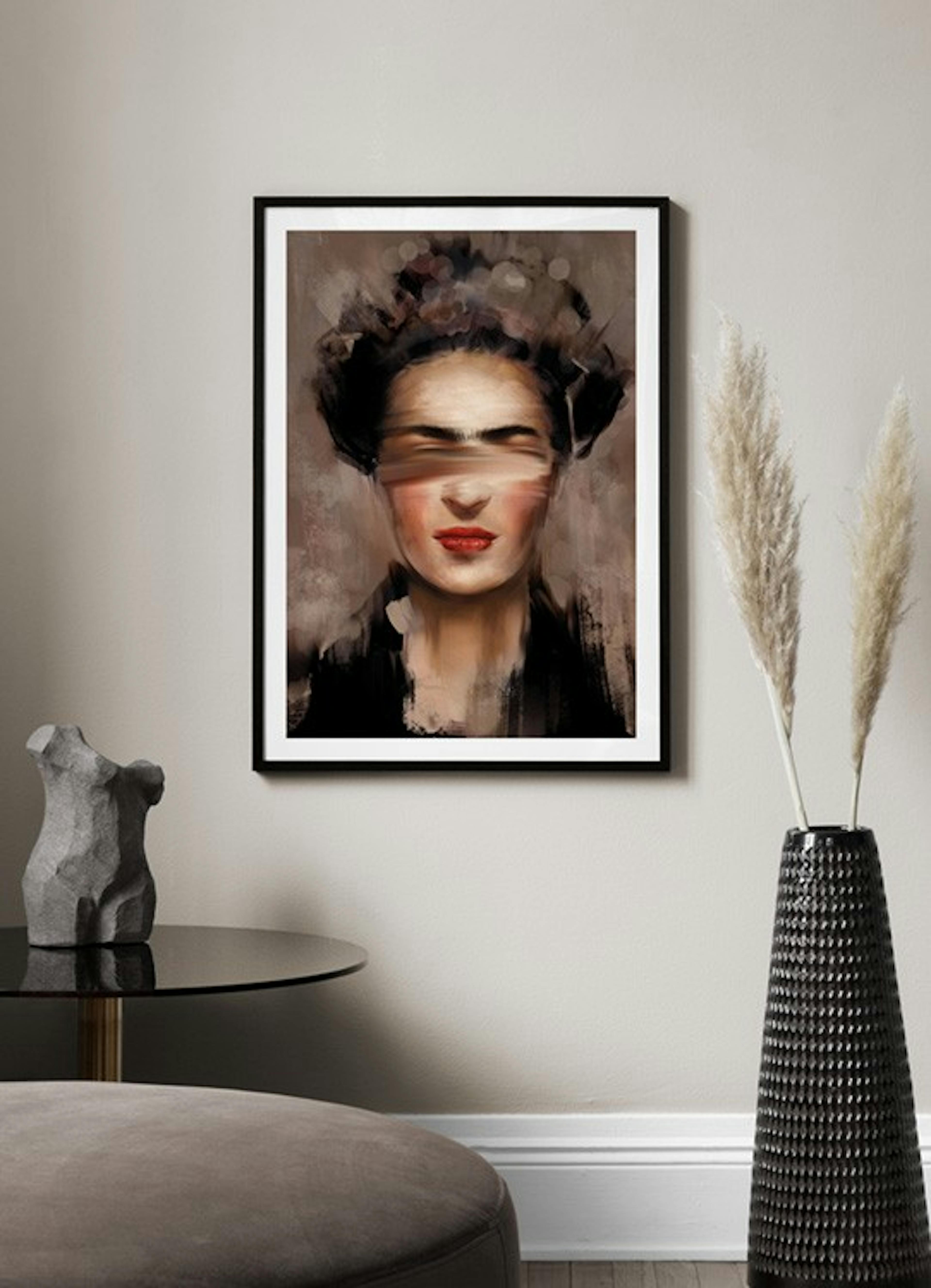 Kahlo in Beige Print