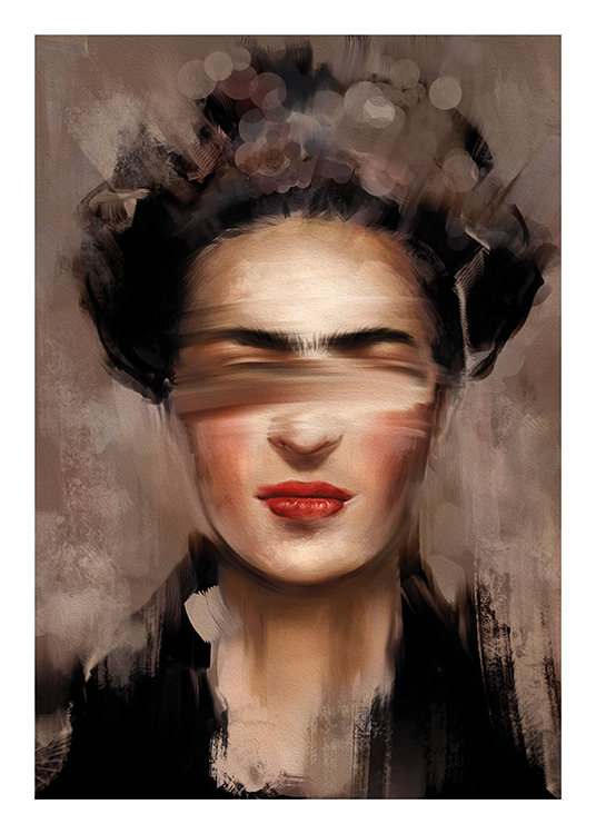 in Beige Poster - Beige Frida Kahlo -