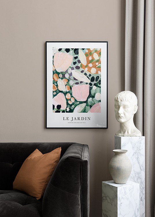 Poster Acrylic Abstrakte Garden Blütenblätter No1 -