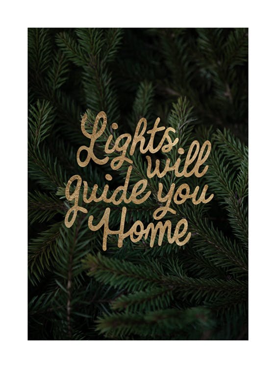 Lights Will Guide You Home Juliste 0
