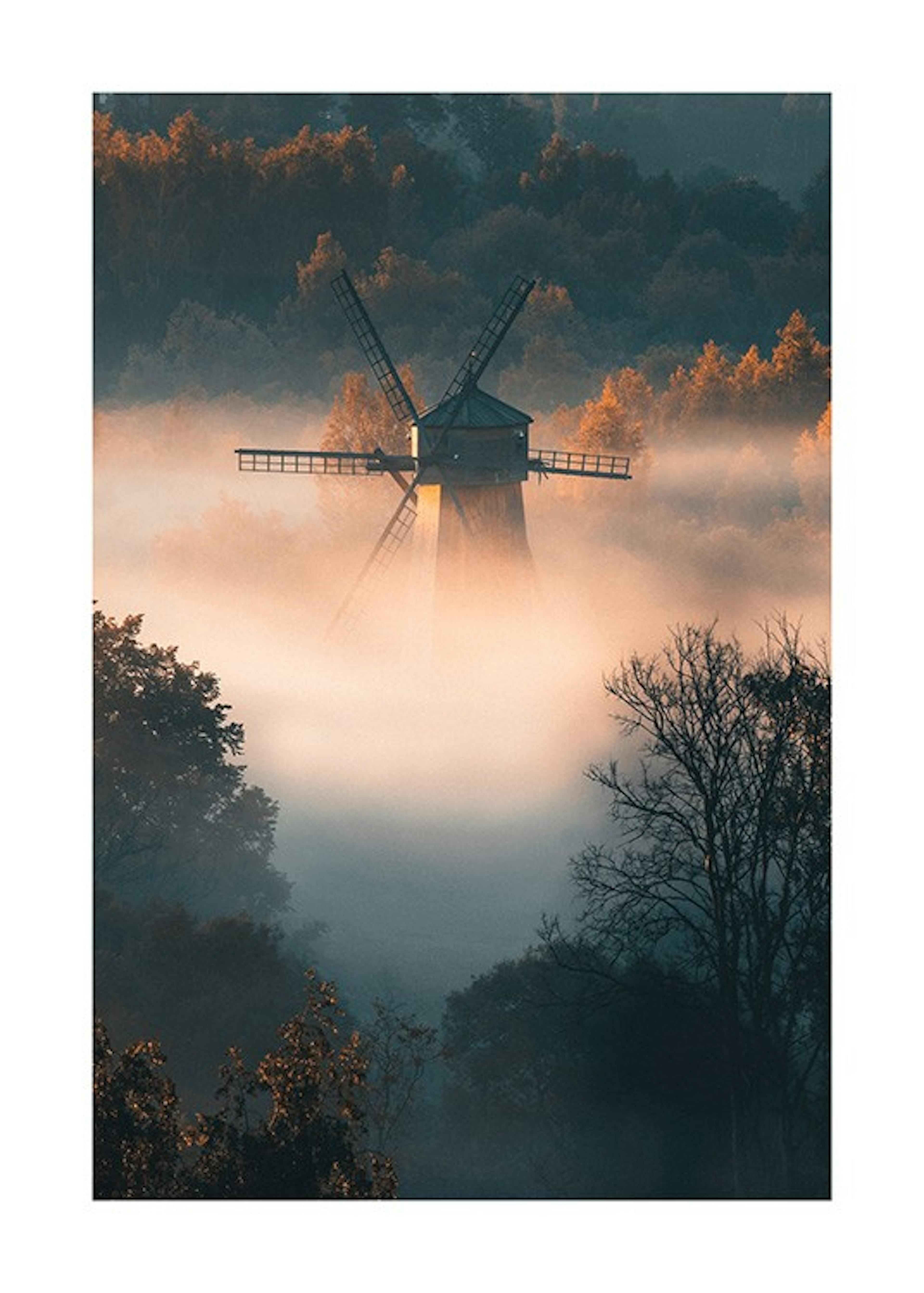 Windmill at Sunrise Print 0