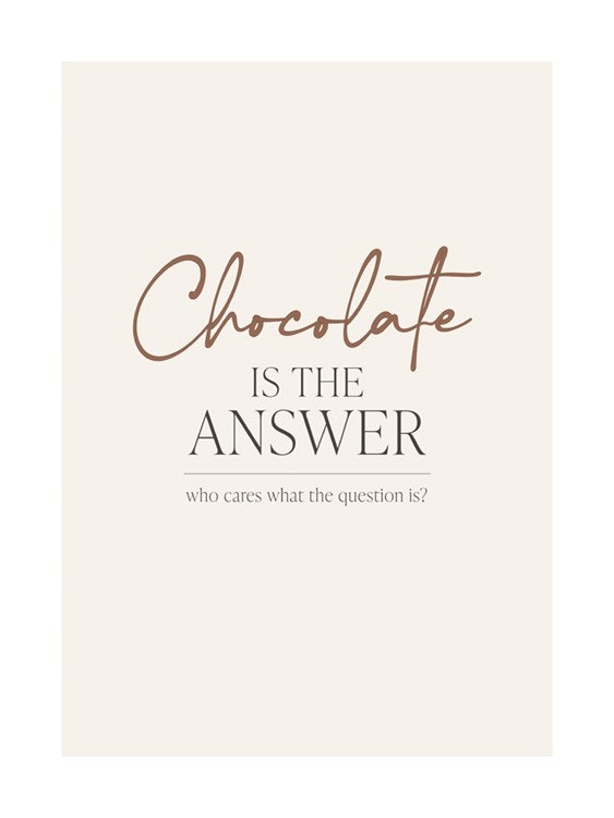 Chocolate is the Answer Plakat 0
