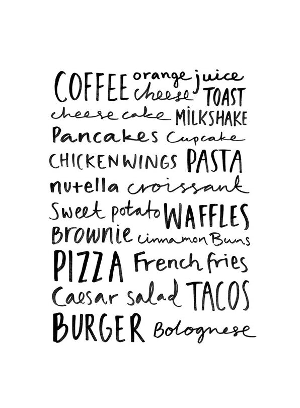 Favorite Food Print (30x40 cm)- Text posters