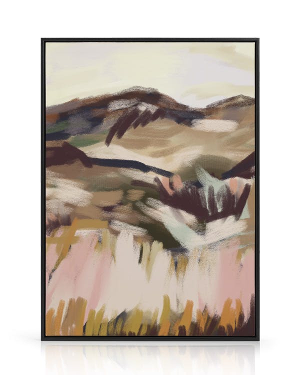 French Landscape No1 Canvas (50x50 cm - Fotokaders zwart)
