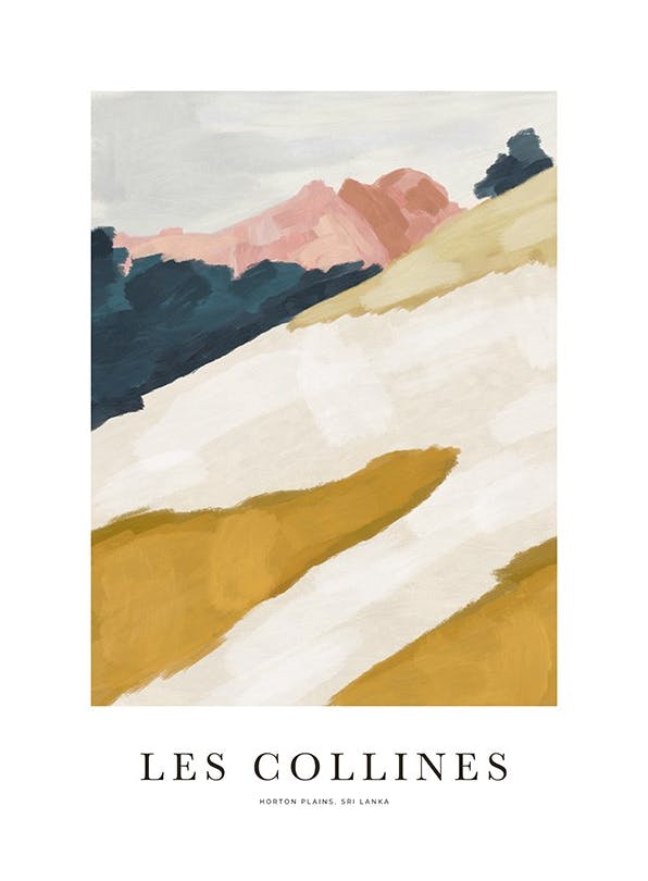 Les Collines No2 Poster (50x70 cm) - Moderne kunst