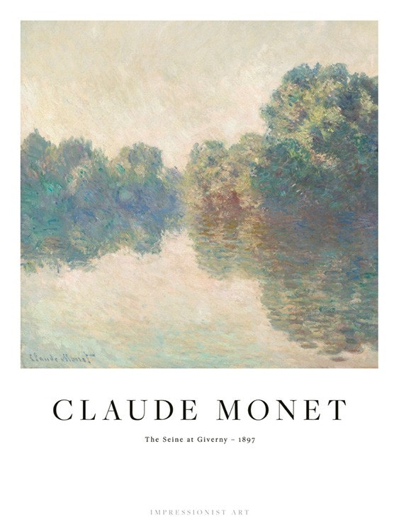 Monet - The Seine at Giverny Plagát 0