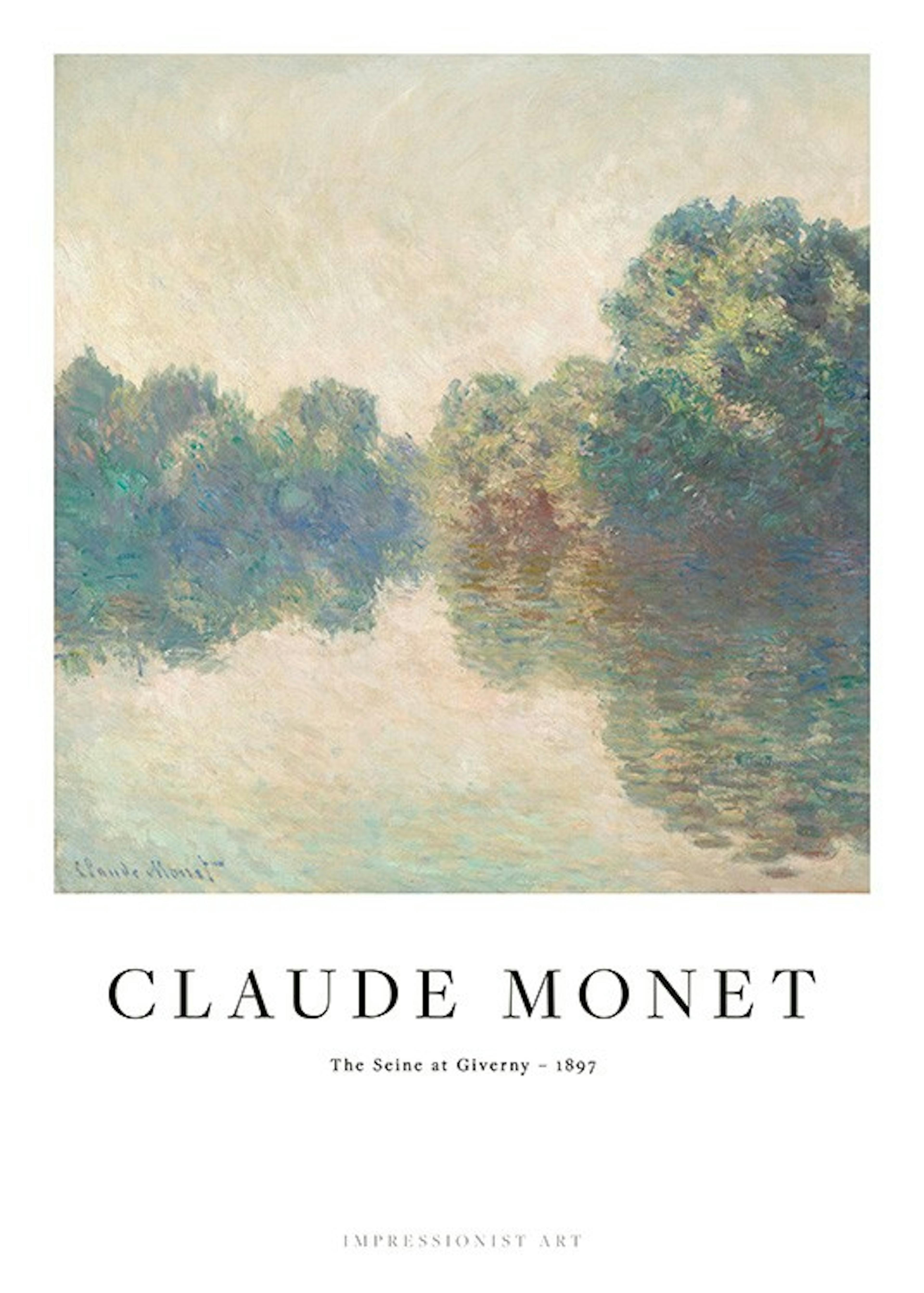 Monet - The Seine at Giverny Plakát 0