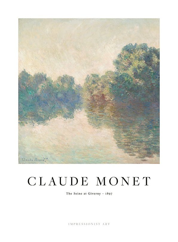 Monet - The Seine at Giverny Print (30x40 cm)- Monet Posters