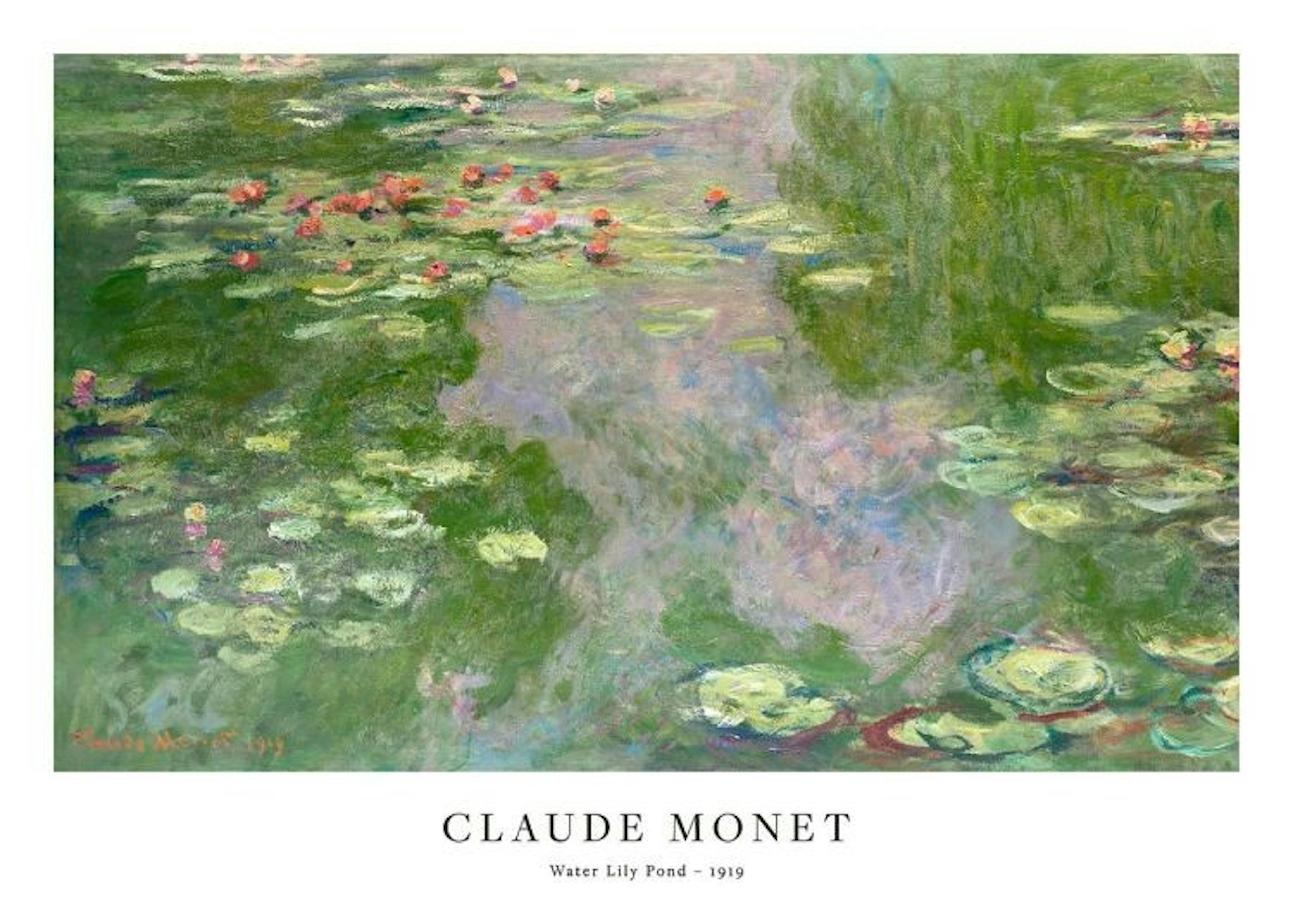 Monet - Water Lily Pond Plagát 0