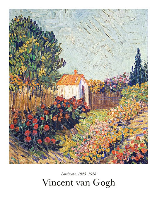 Van Gogh - Landscape Poster flower garden - Gogh Van