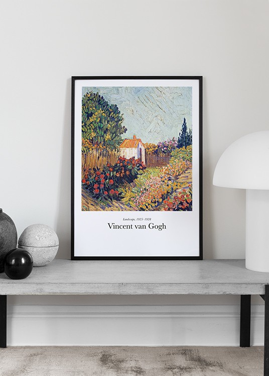 Van Gogh - Landscape Poster - Van Gogh flower garden
