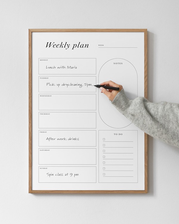 Weekly Meal Planner Poster - Weekly meal planner - desenio.com