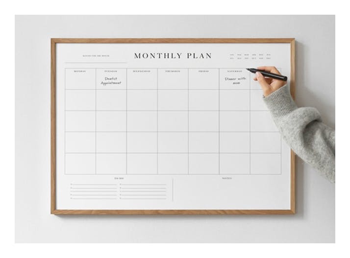 Väggkalender Monthly Planner Poster (30x40 cm)