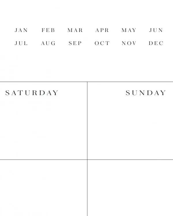 Monthly Planner Poster - White monthly planner - desenio.com monthly-planner-poster-white-monthly-planner-desenio-com