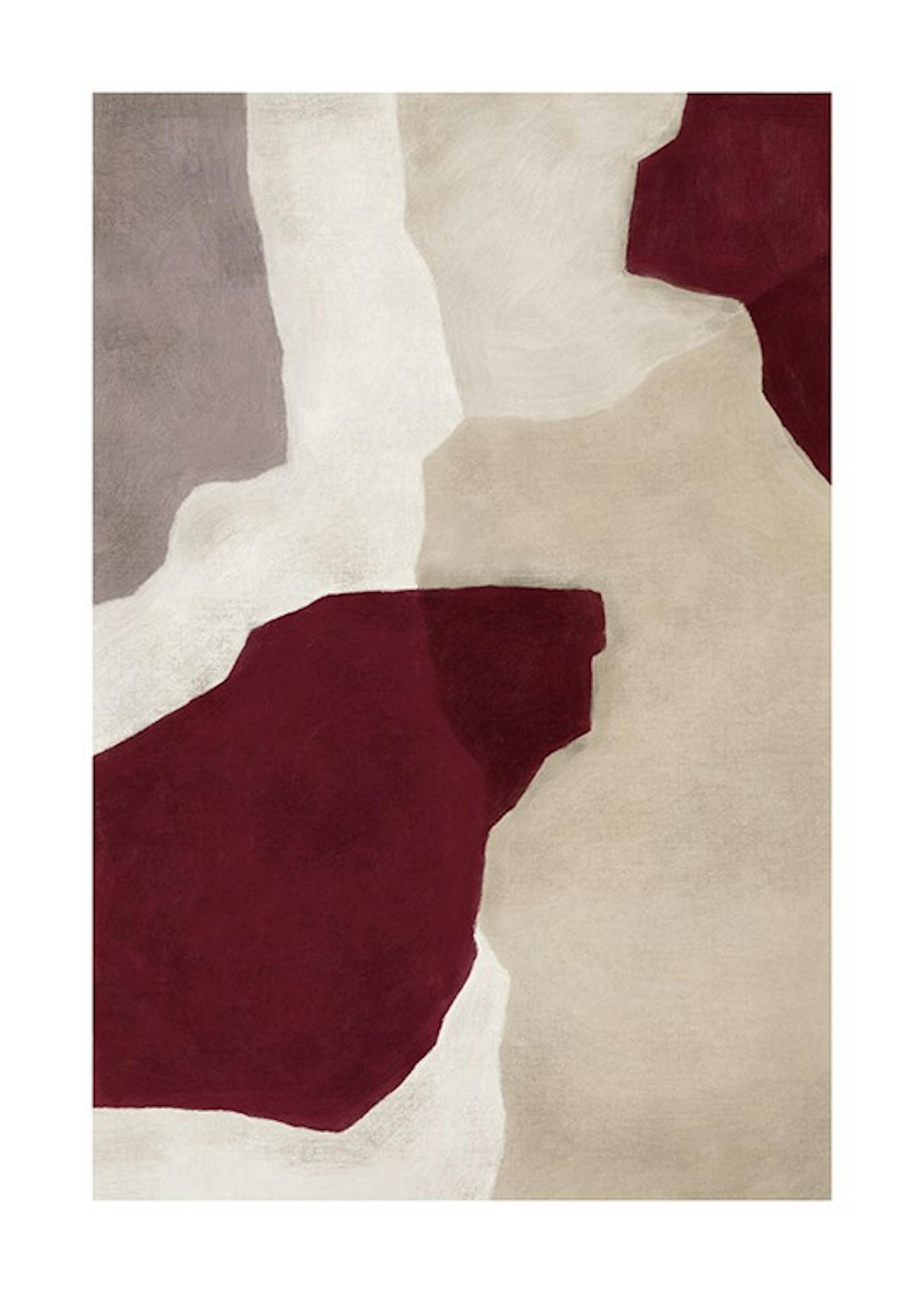 Abstract Maroon No1 Affiche 0