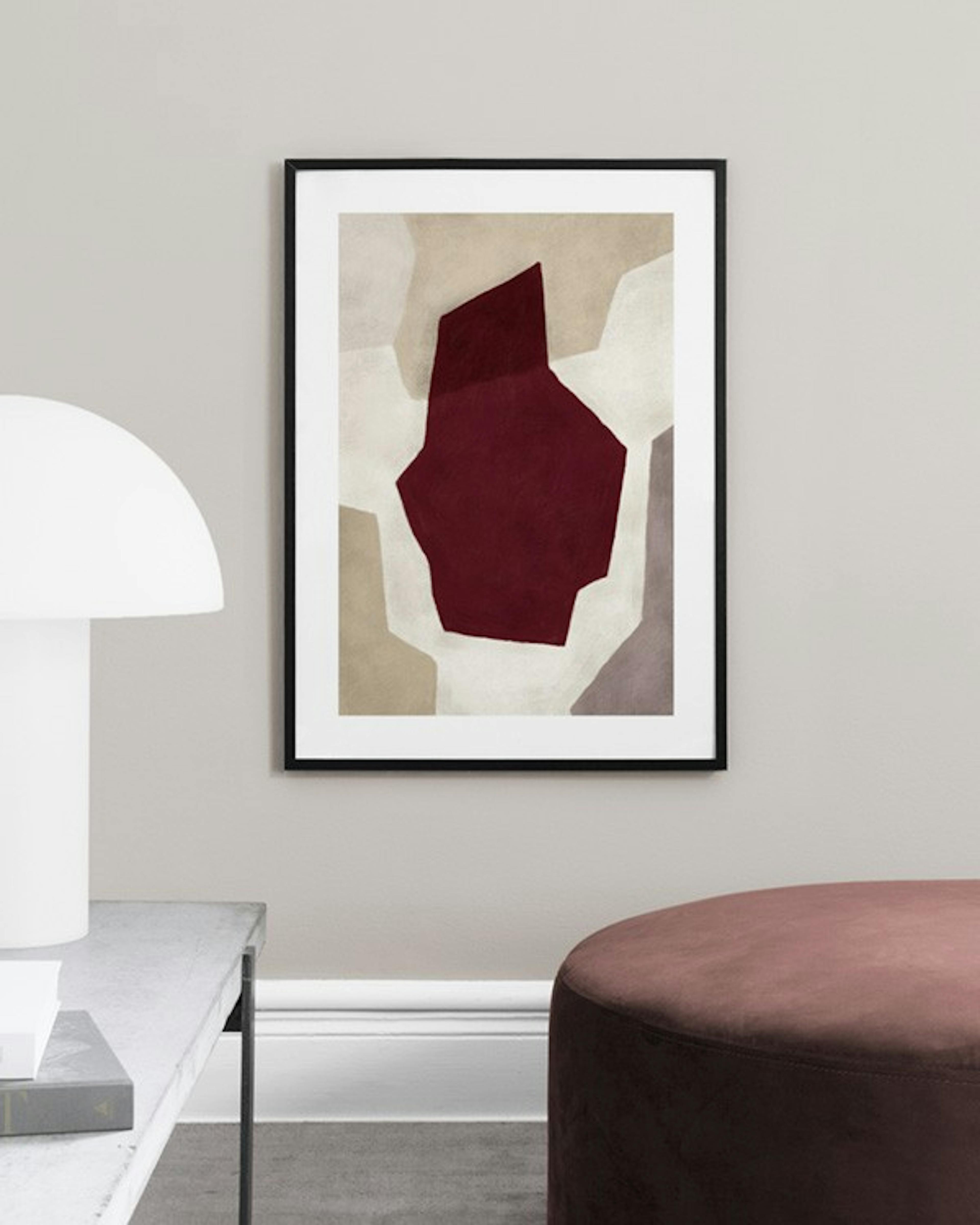 Abstract Maroon No2 Poster