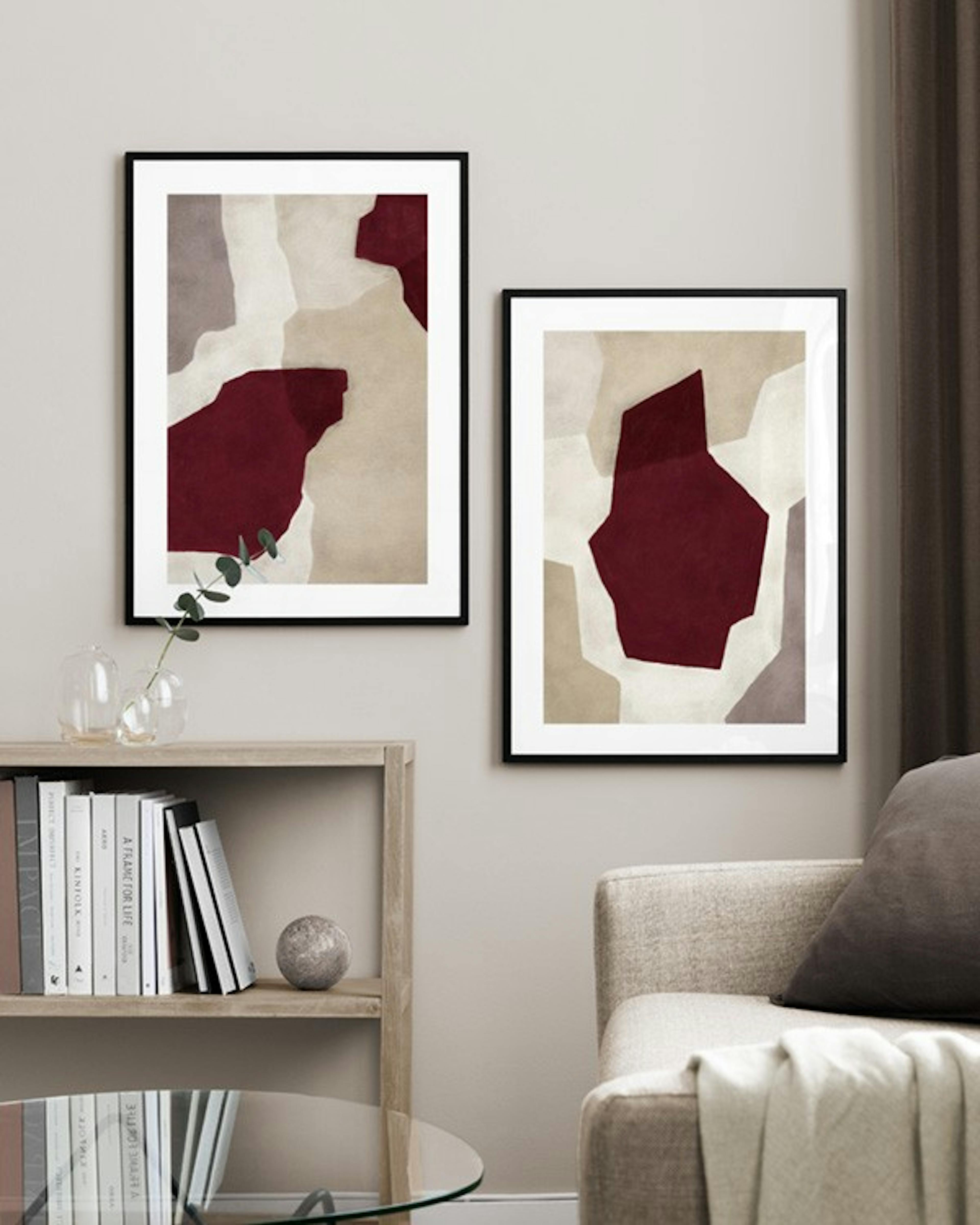 Abstract Maroon No2 Poster