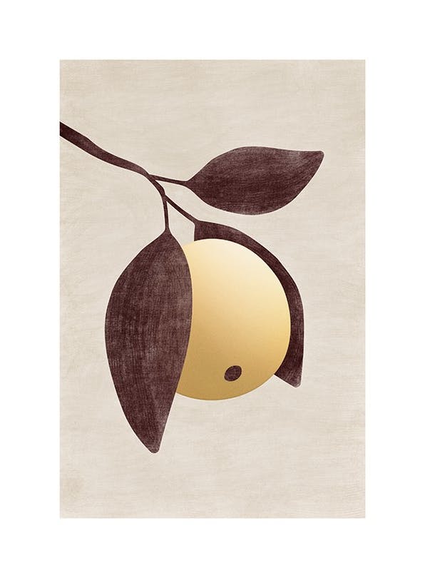 Golden Citrus No2 Plakat (30x40 cm)-Plakaty