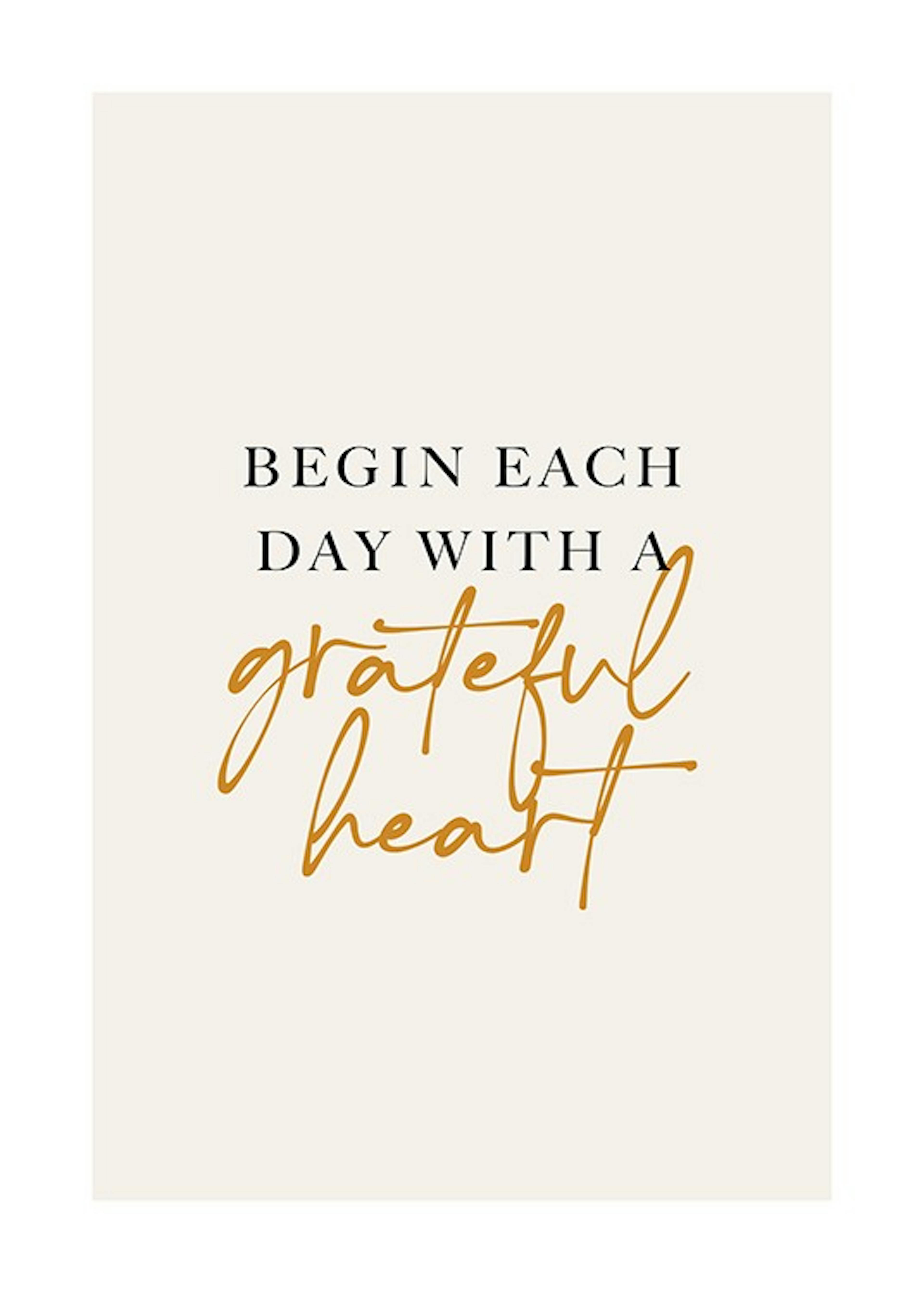 With a Grateful Heart Print