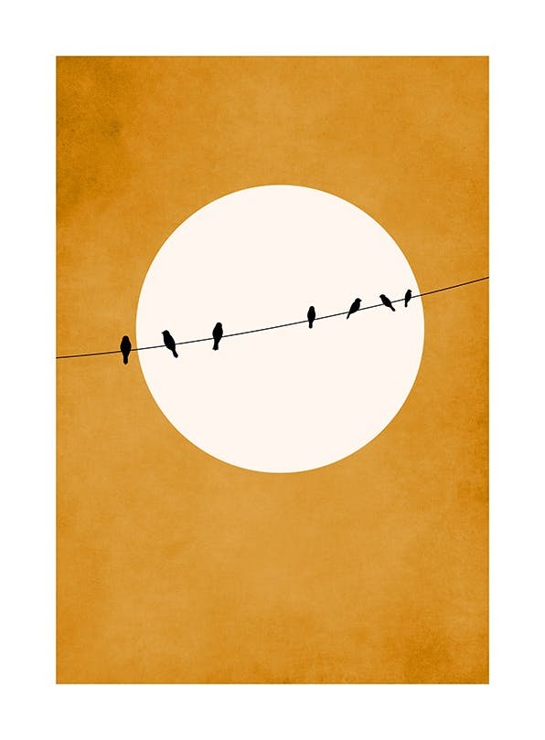 Boris Draschoff / Kubistika - Chirping and Chilling Plakat (30x40 cm)- Grafiki