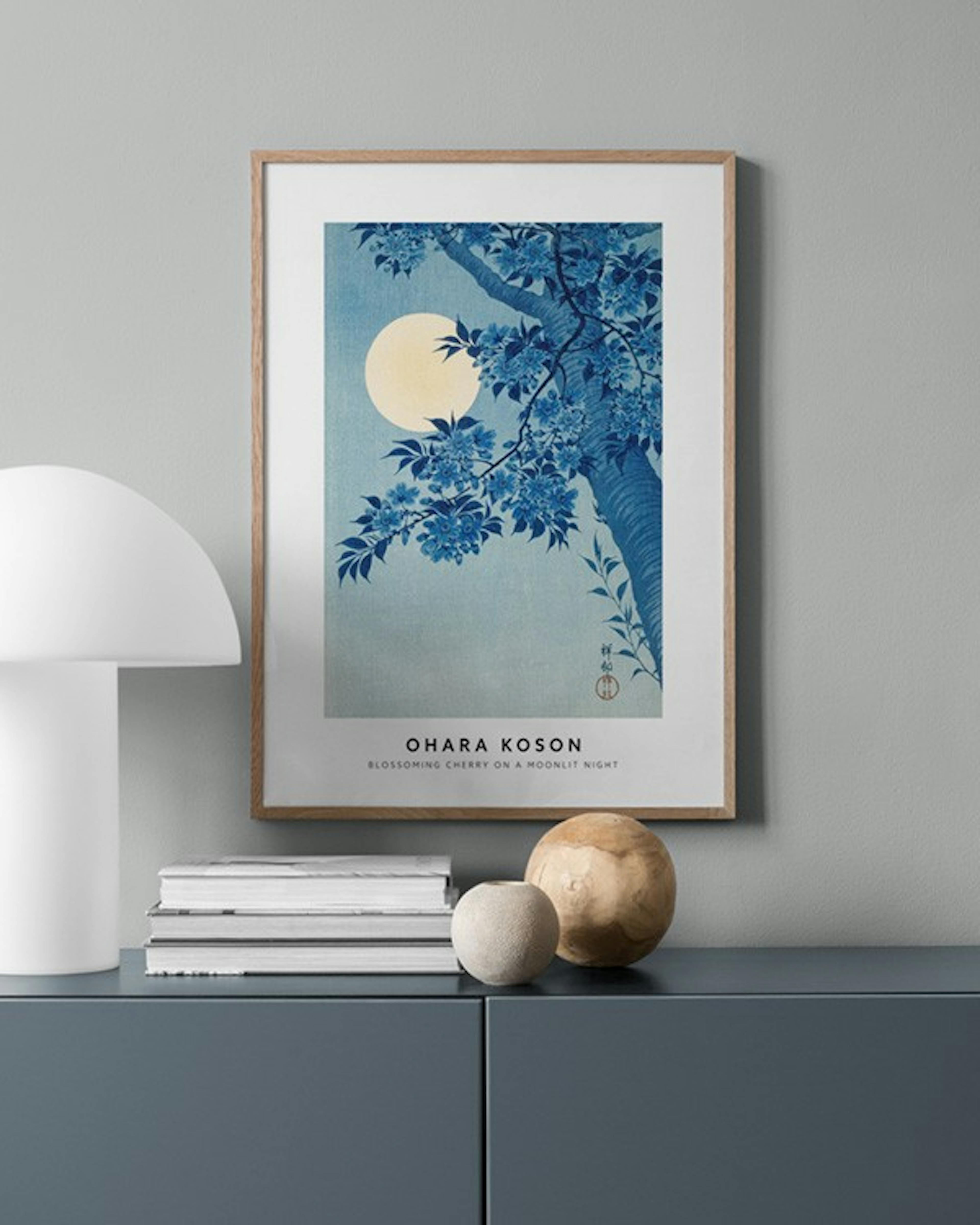 Ohara Koson - Blossoming Cherry on a Moonlit Night Print