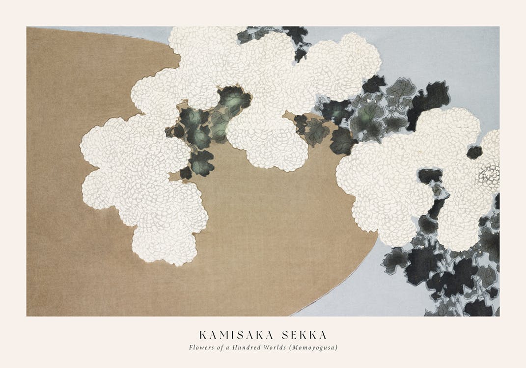 Kamisaka Sekka - Flowers of a Hundred Worlds (Momoyogusa) Plagát 0