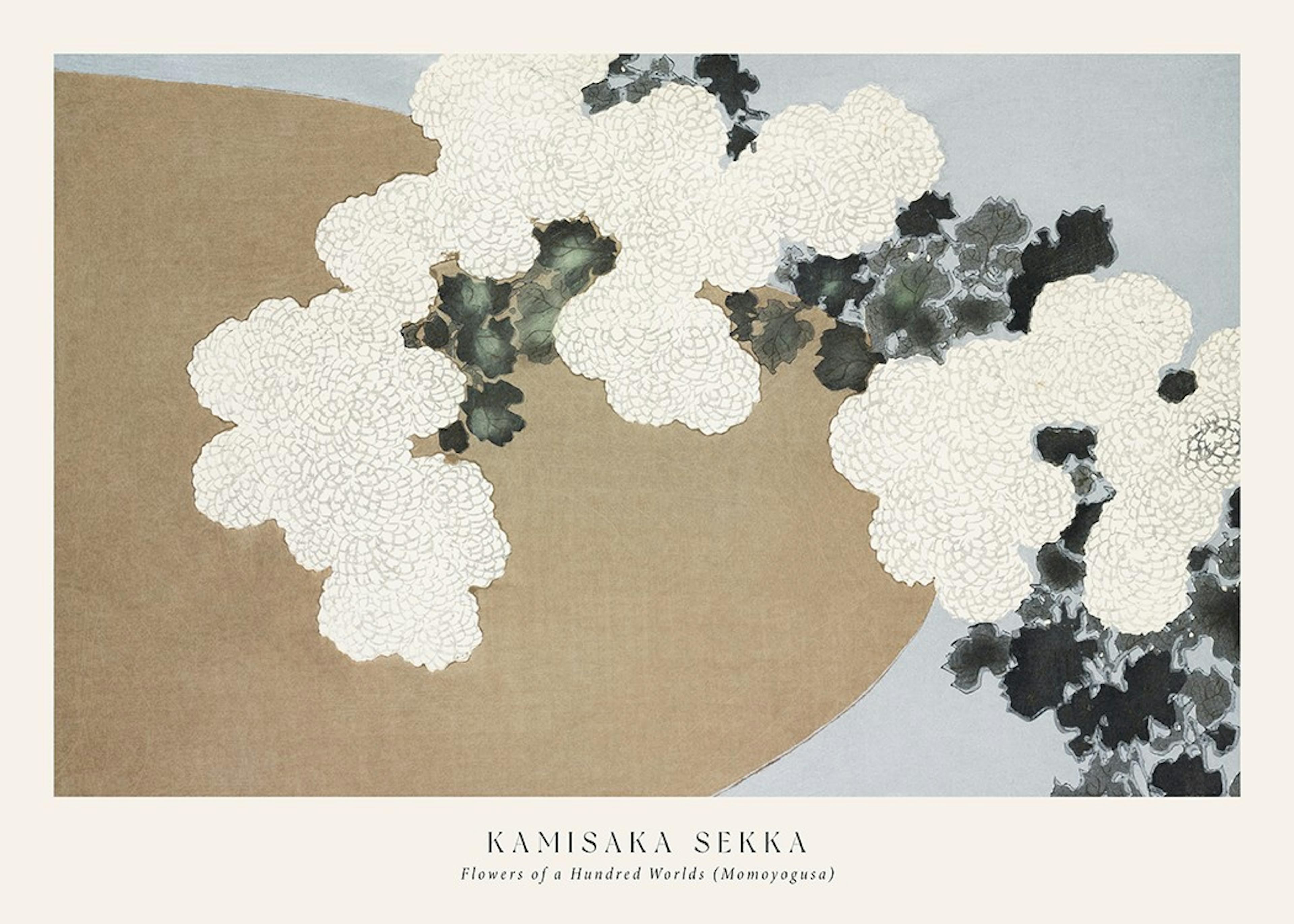 Kamisaka Sekka - Flowers of a Hundred Worlds (Momoyogusa) Plagát 0