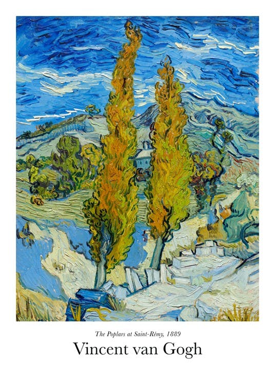 Van Gogh - The Poplars at Saint-Rémy Plakat 0