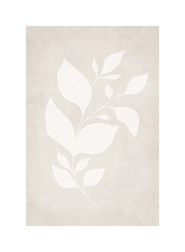 Beige Silhouette No2 Plakat (21x30 cm)
